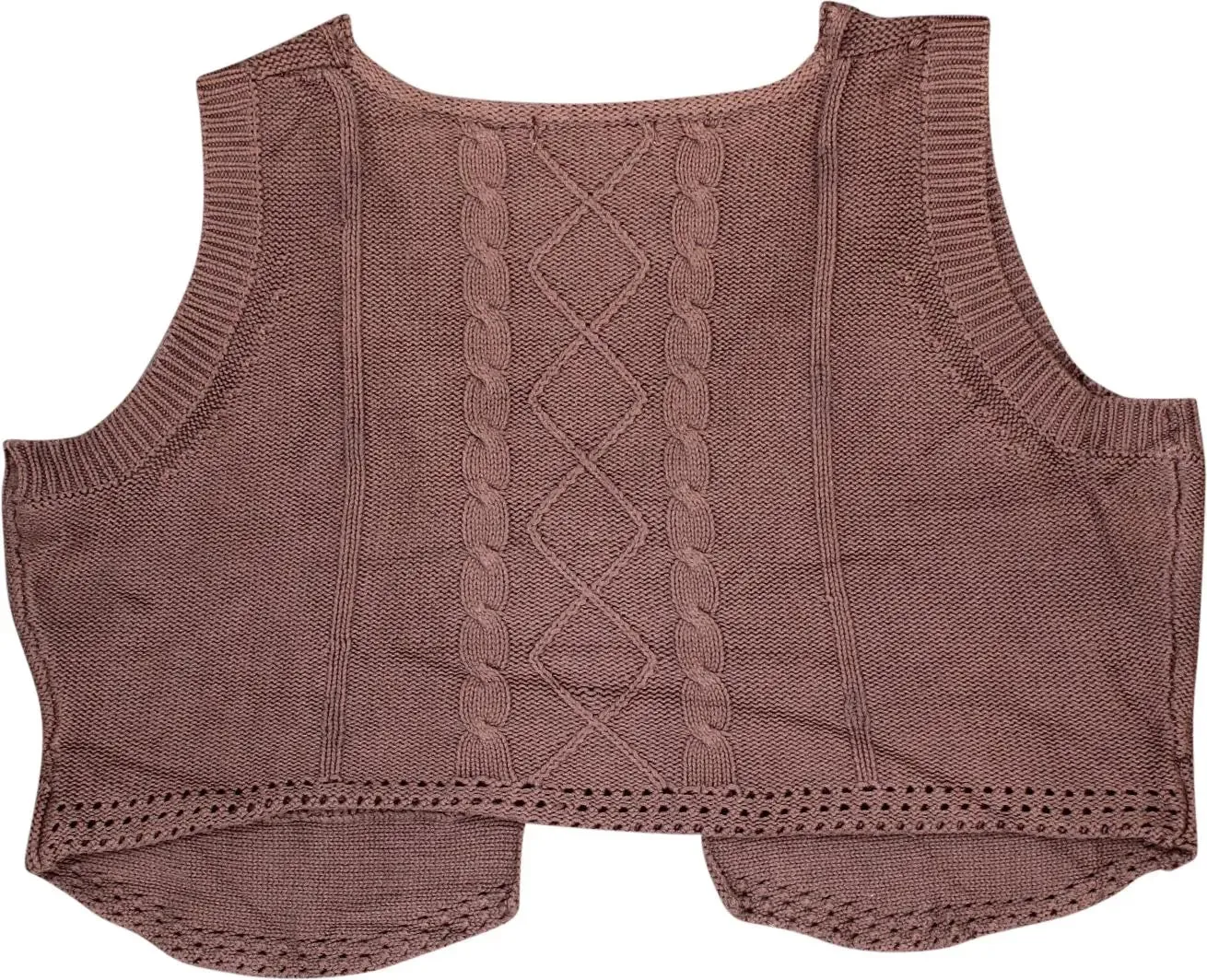 00s Boho Knitted Cropped Vest