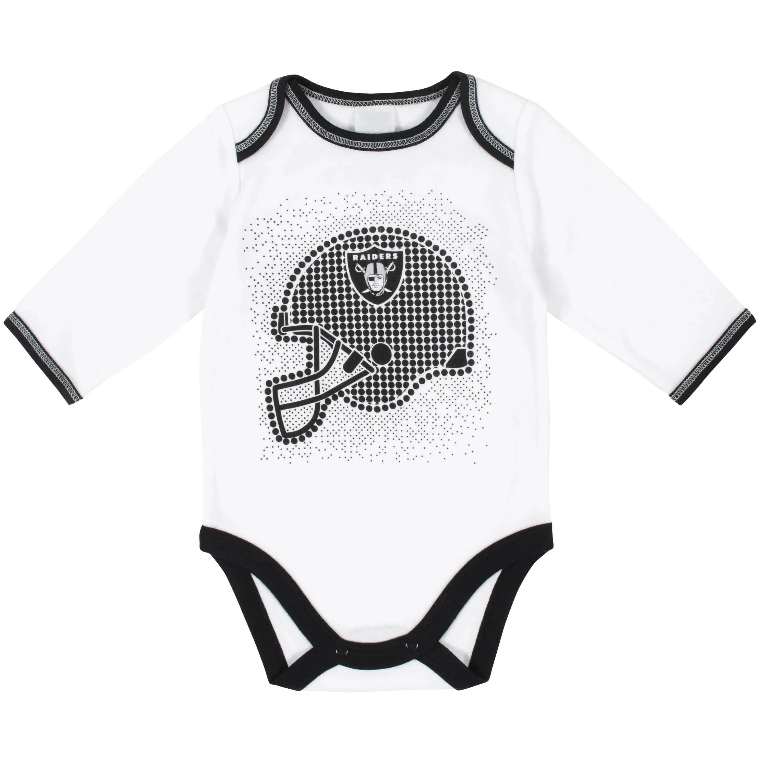 3-Piece Baby Boys Las Vegas Raiders Bodysuit, Footed Pant, and Cap Set