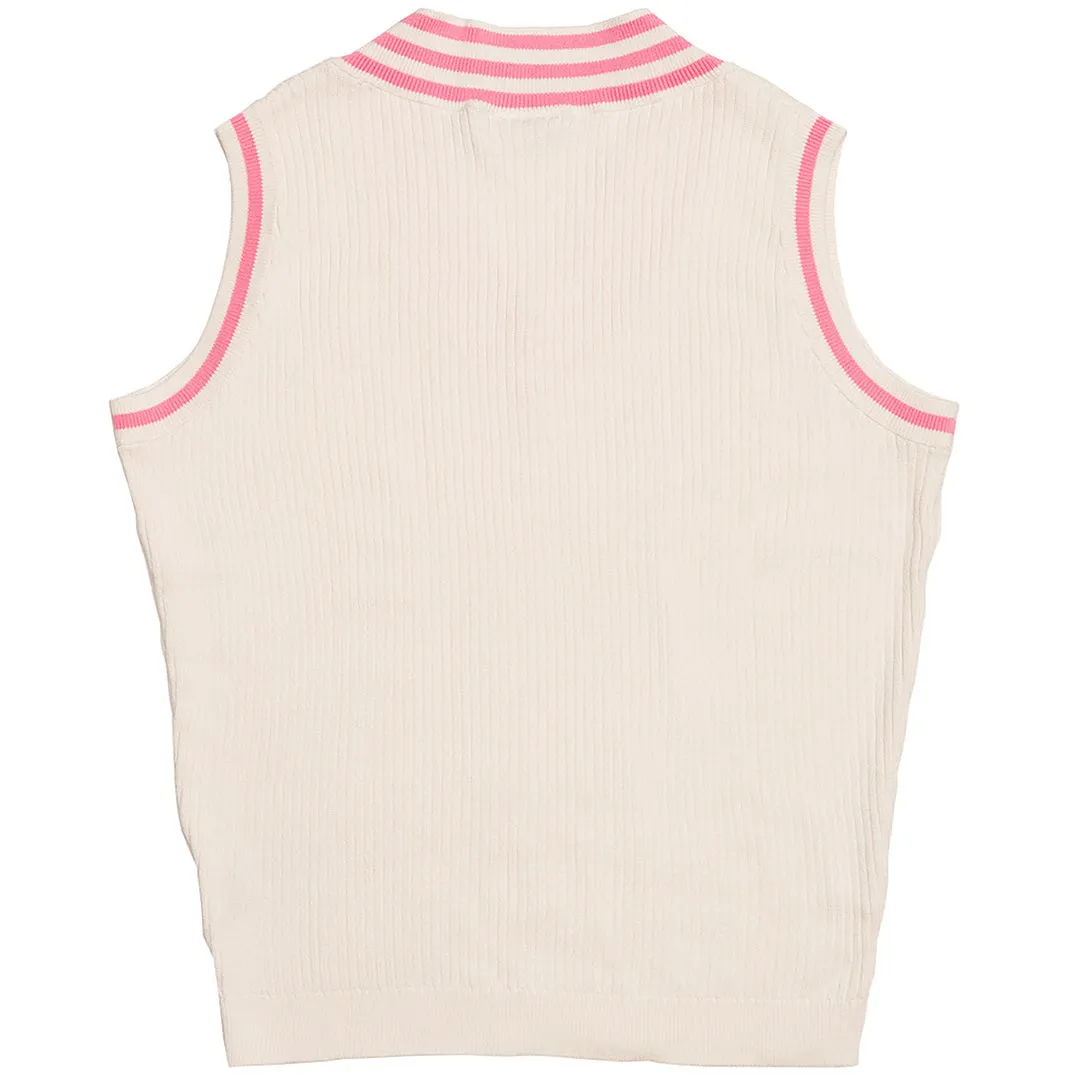 Adidas x Maxallure - Sweater Vest - White/Pink