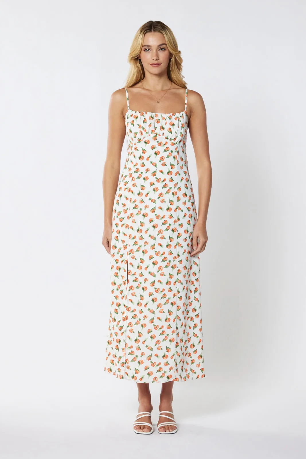 Aisha Floral Split Dress