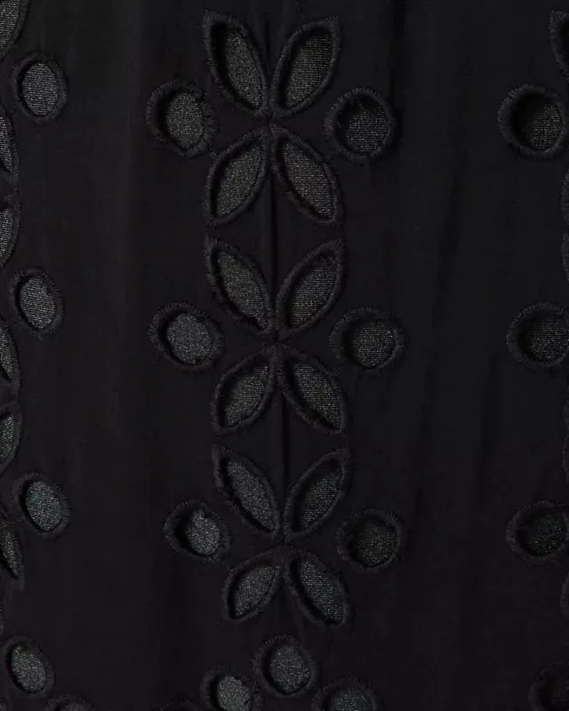 Amrita Eyelet Midi Dress, Onyx