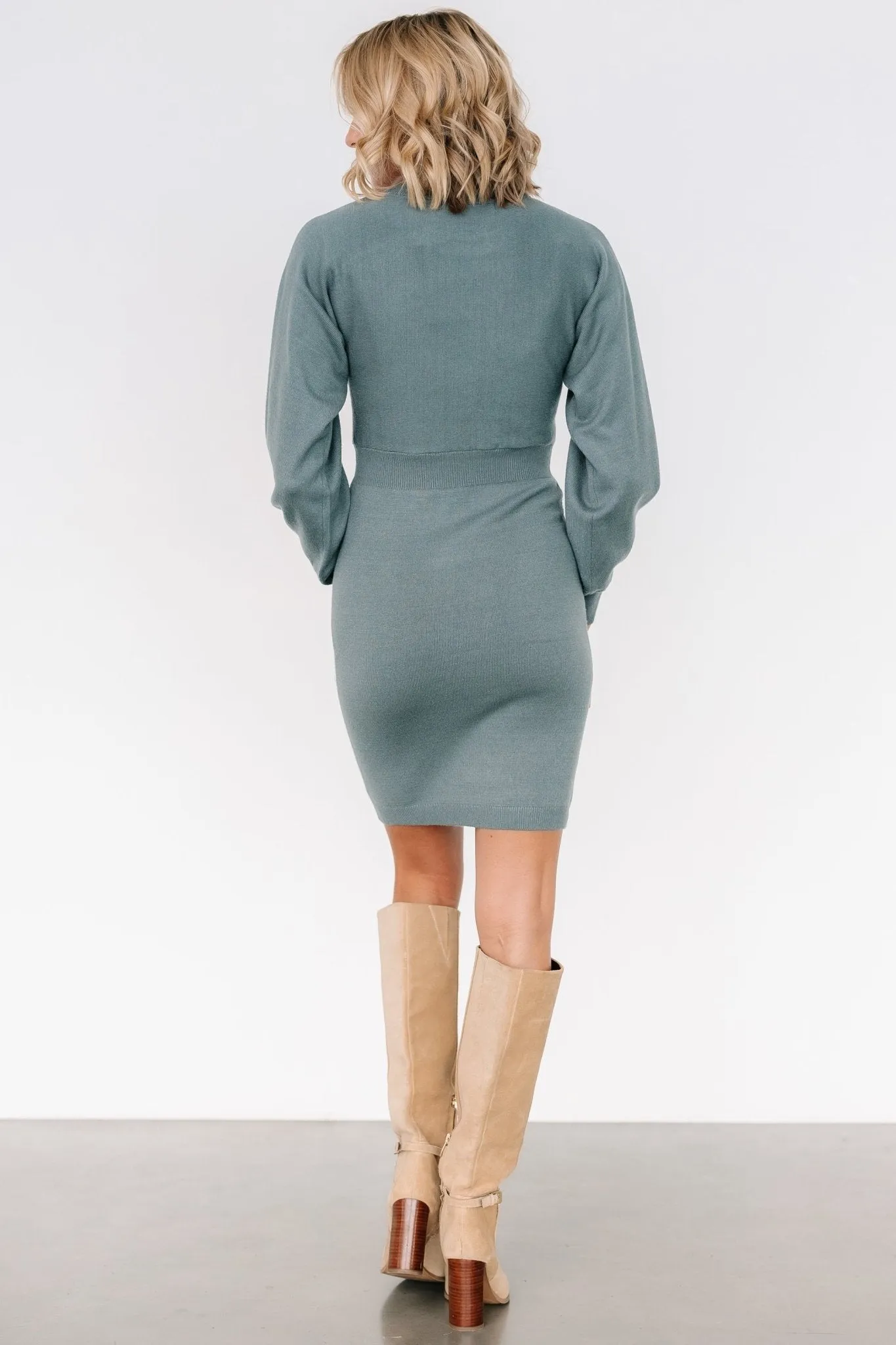 Anson Sweater Dress | Winter Green