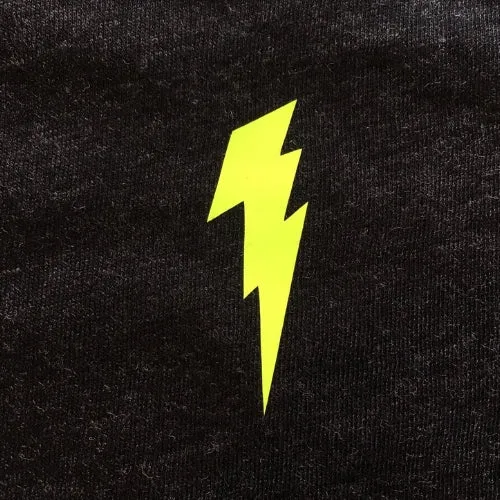 Black Baby Vest With Neon Lightning Bolt Detail (single)