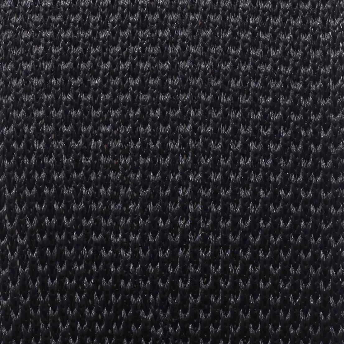 Black Knitted Silk Tie