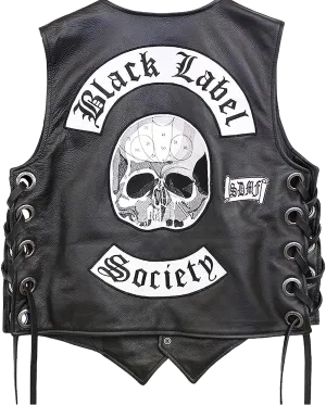 Black Label Society Leather Moto Vest