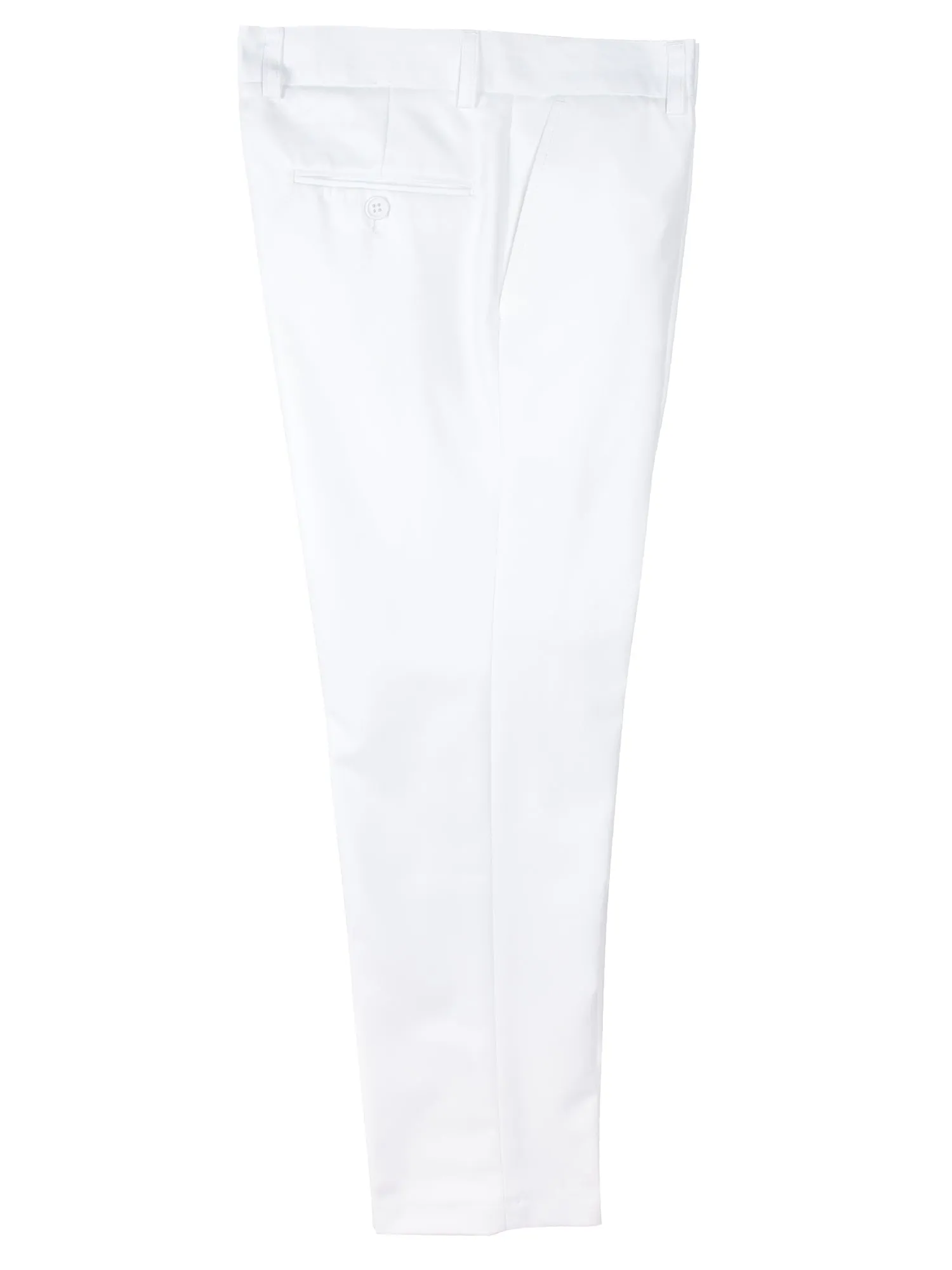 Boys' White Flat Front Dress Pants