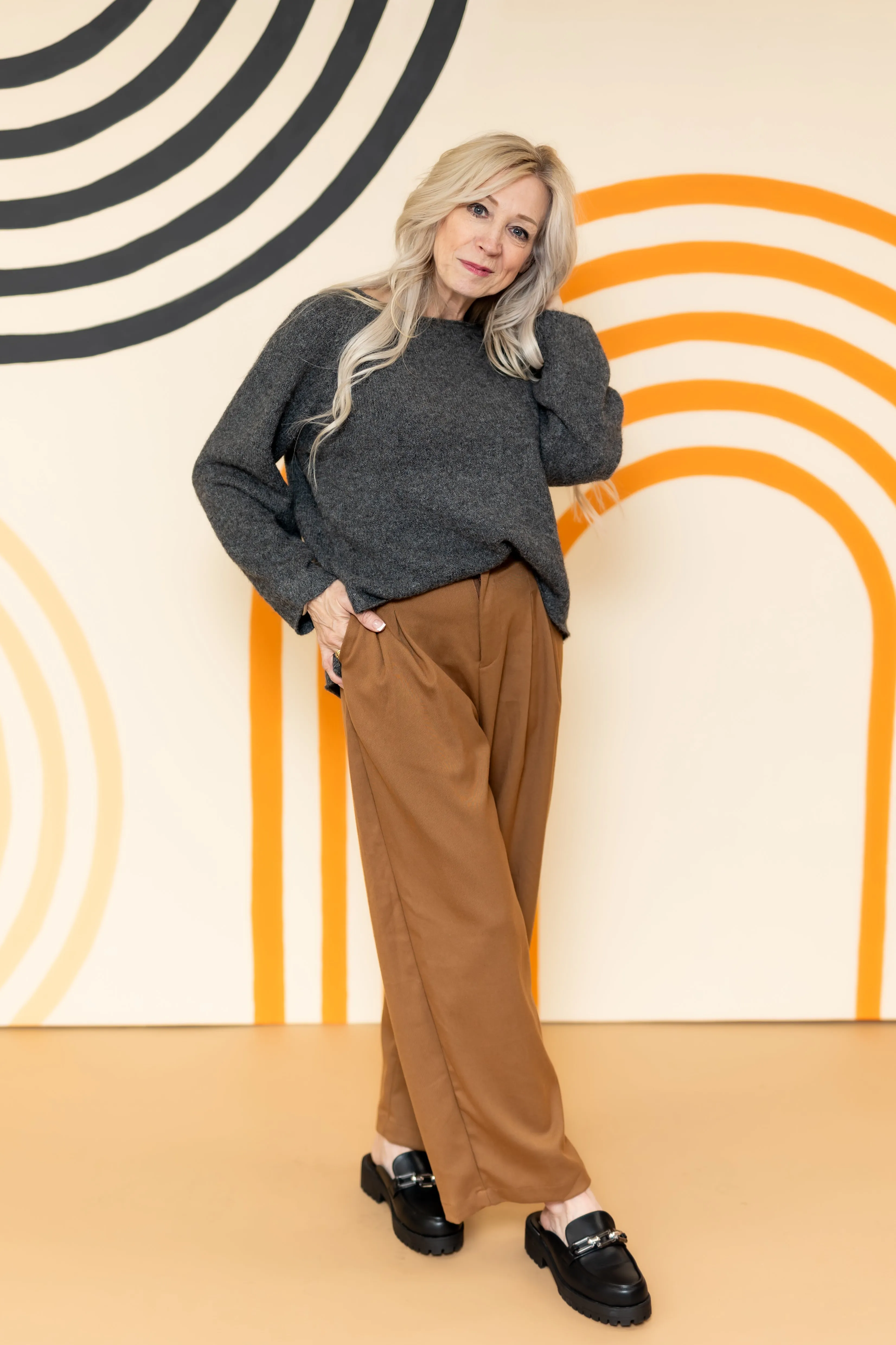 Business As Usual Wide Leg Trouser Pant