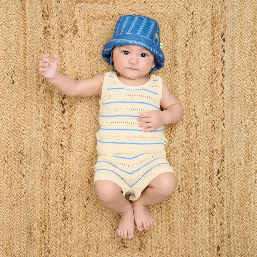 Cala - Blue Stripe Knit Baby & Kids Top