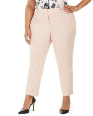 Calvin Klein Women's  Slim It Straight Leg Dress Pants Pink  24W | Pink