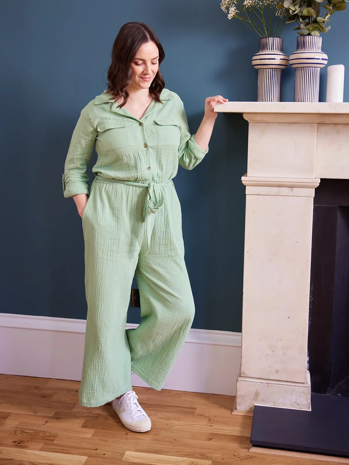 Clara - Utility Jumpsuit - Green