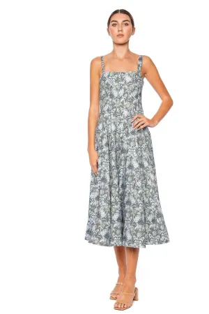 Corbiere Aurora Floral Linen Midi Dress