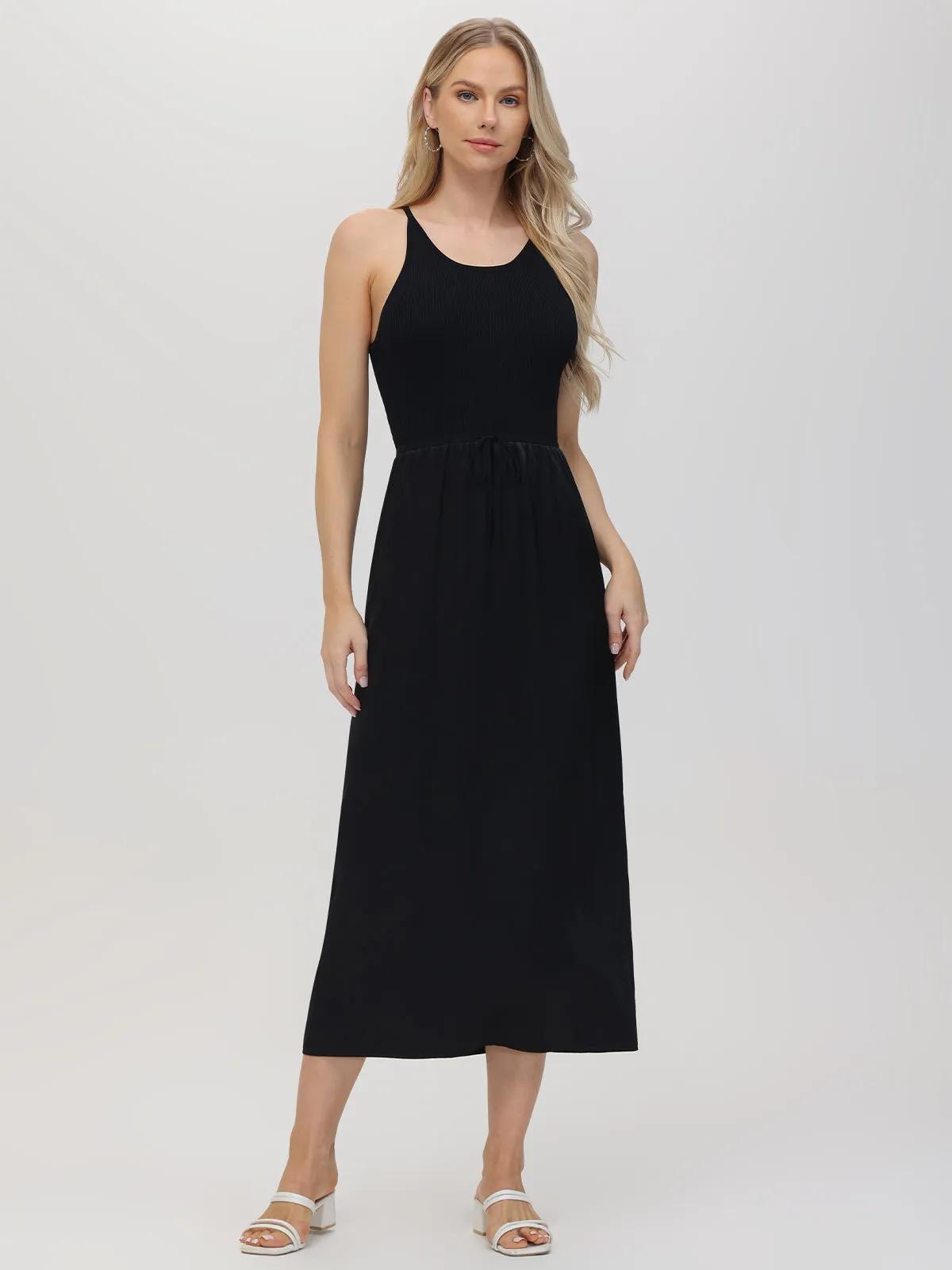 Deanna: Mixed Media Midi Dress