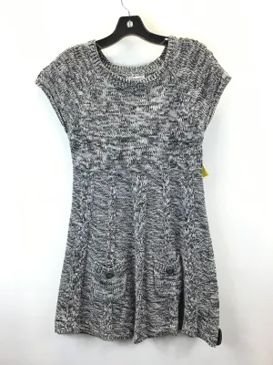 Dress Sweater By Style And Company In Black Grey, Size: L PETITE