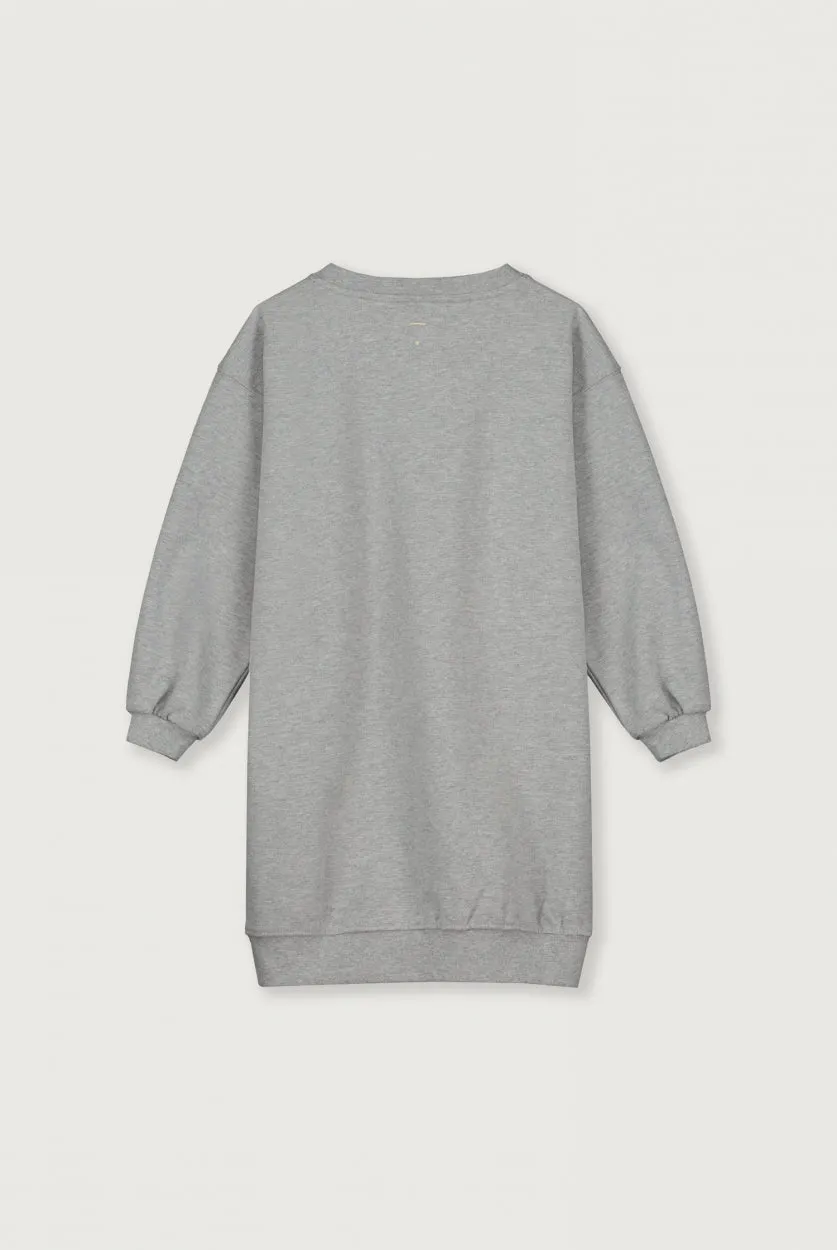 Dropped Shoulder Dress | Grey Melange