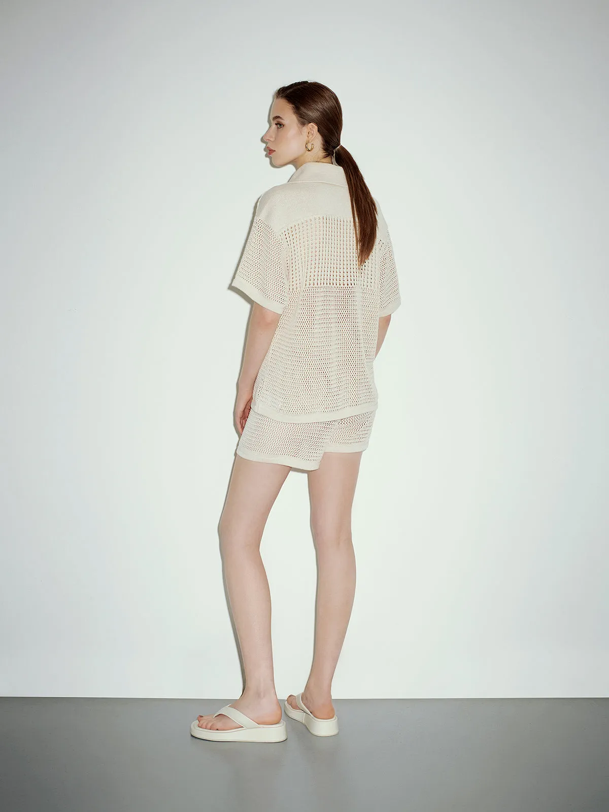 FINCH knit shorts - tofu