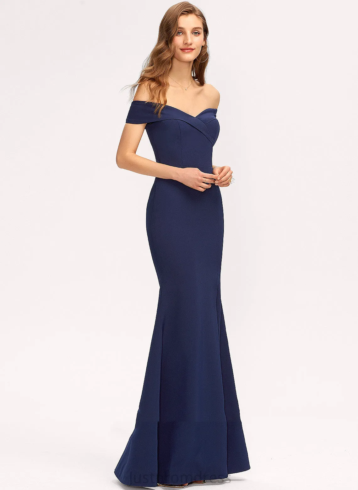 Formal Dresses Germaine Crepe Bodycon Dresses Stretch Off the Shoulder