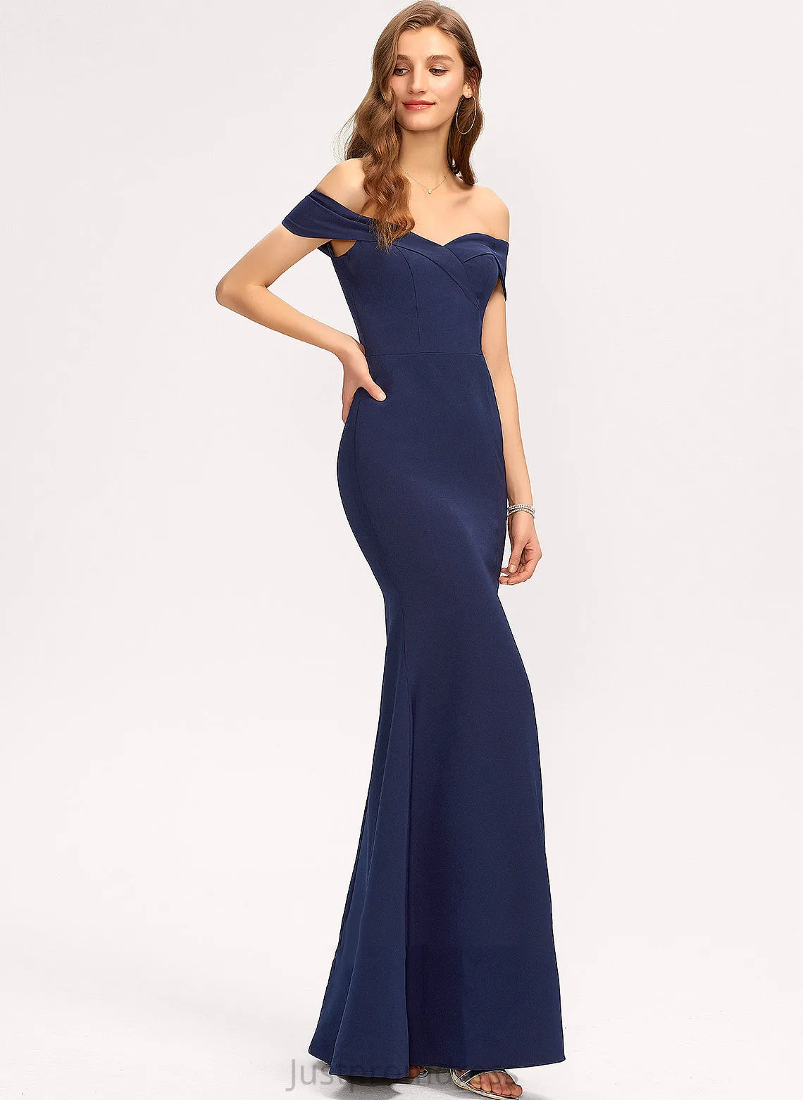 Formal Dresses Germaine Crepe Bodycon Dresses Stretch Off the Shoulder