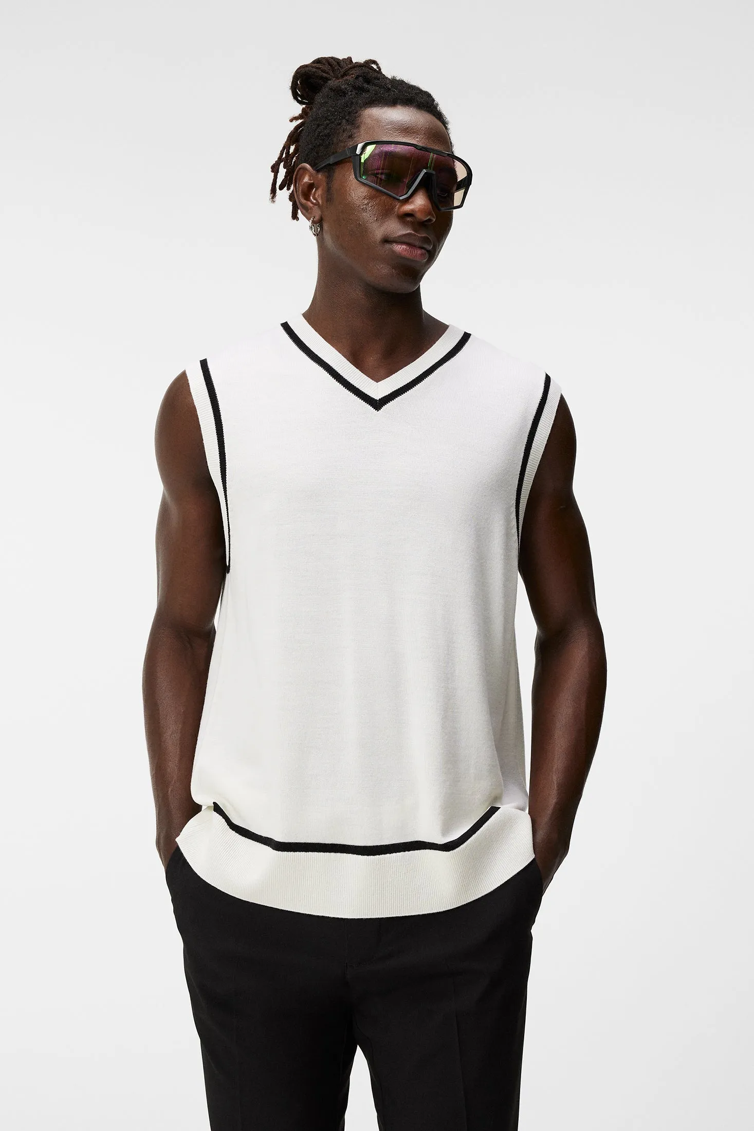 Fraser Knitted Vest / White