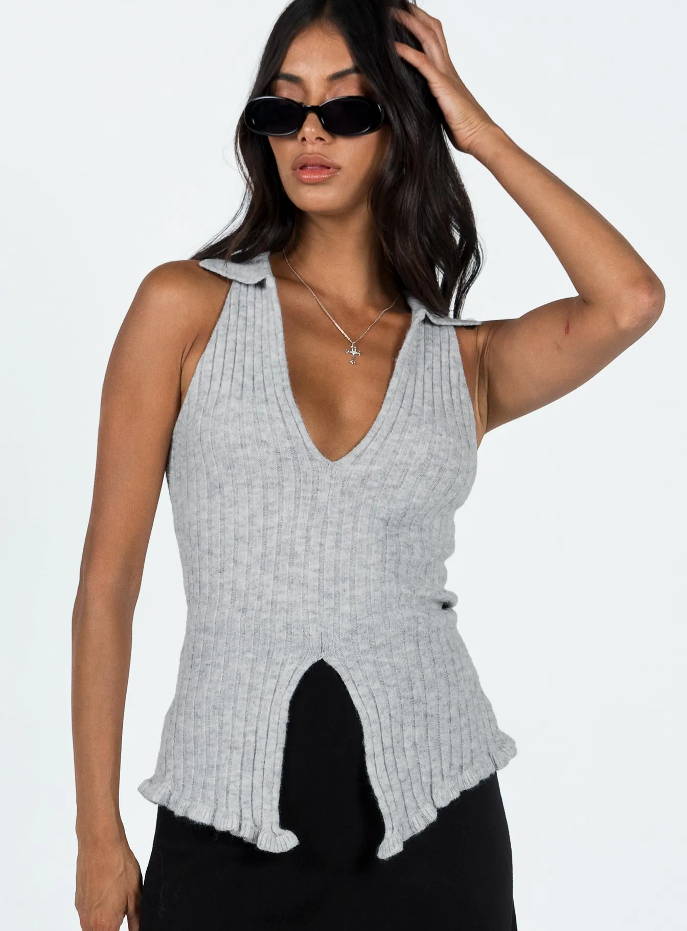 Galliniski Knit Top Grey