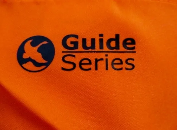 Gander Mountain GUIDE SERIES White Water Hunting Vest S/M Neon Orange Snap Mens