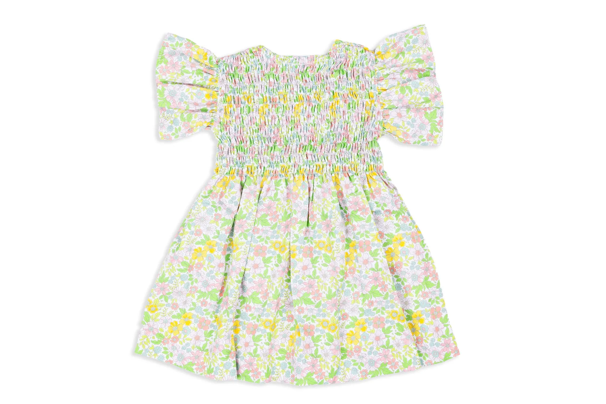 Green Floral Liberty Smocked Dress