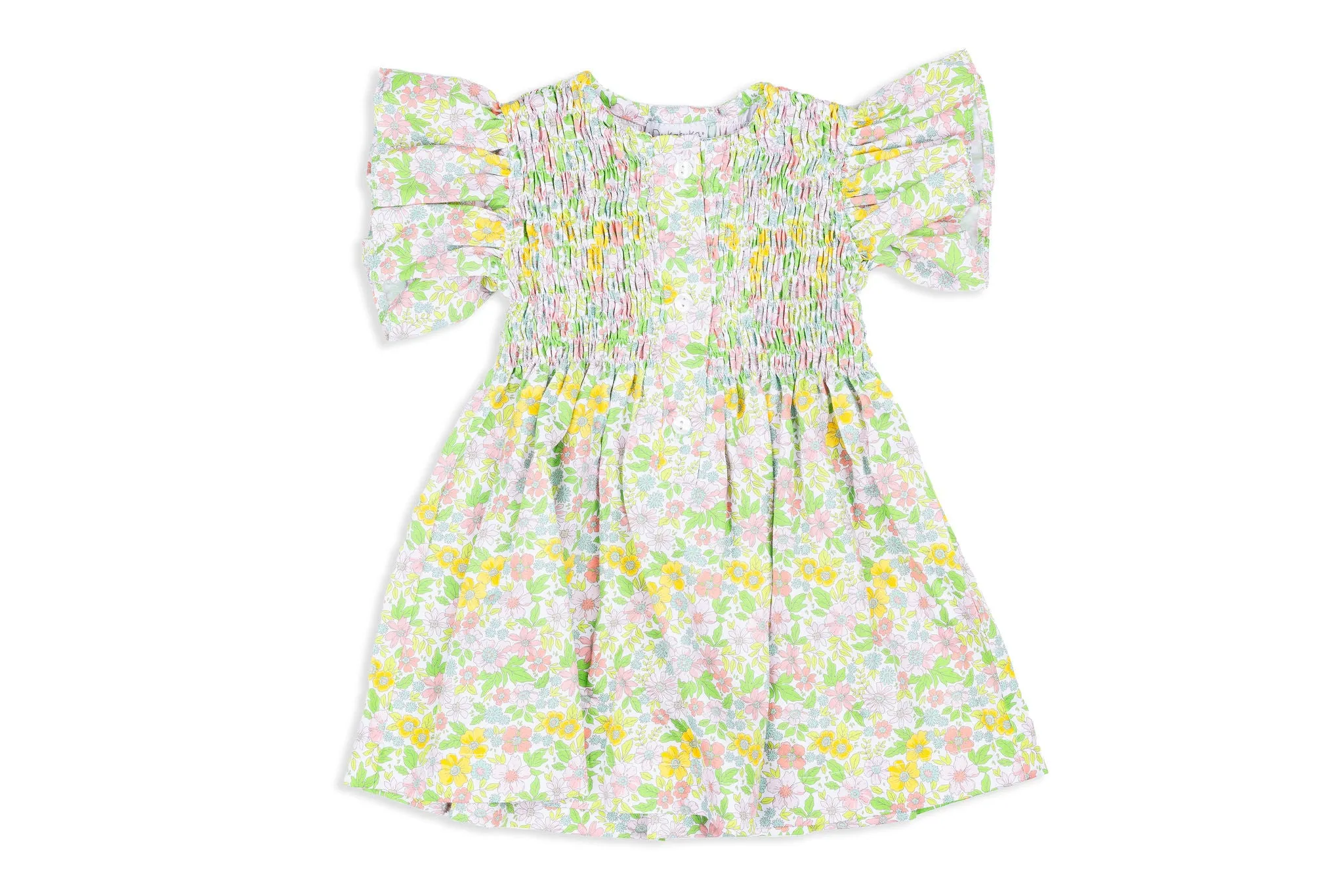 Green Floral Liberty Smocked Dress