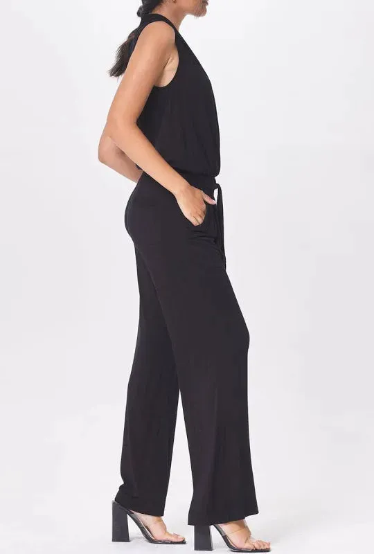 Haven Wrap Front Wide Leg Jumpsuit