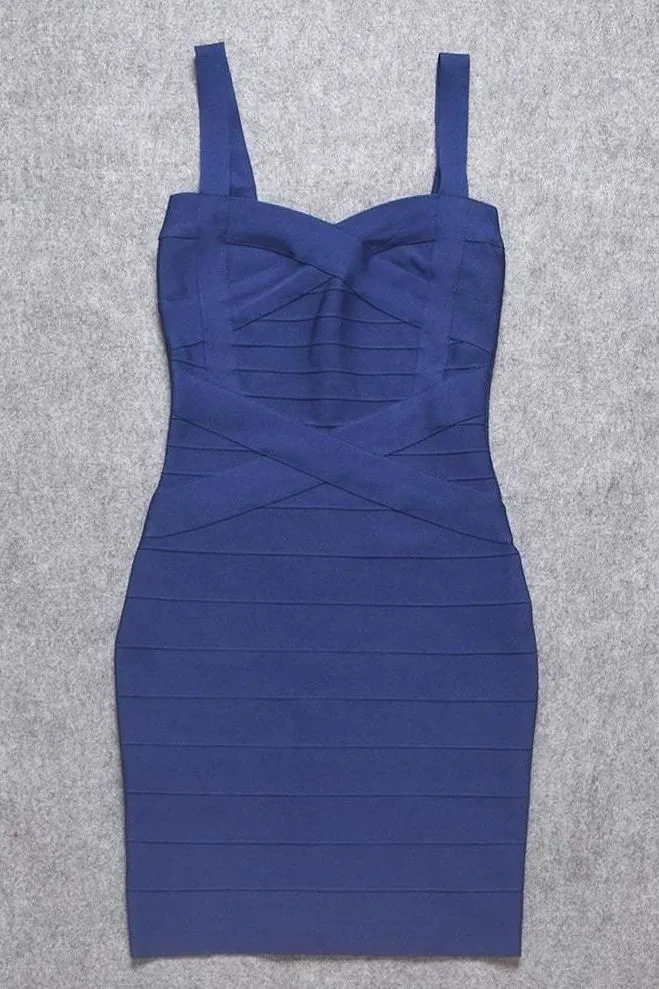 Heidi Bandage Mini Dress - Navy Blue