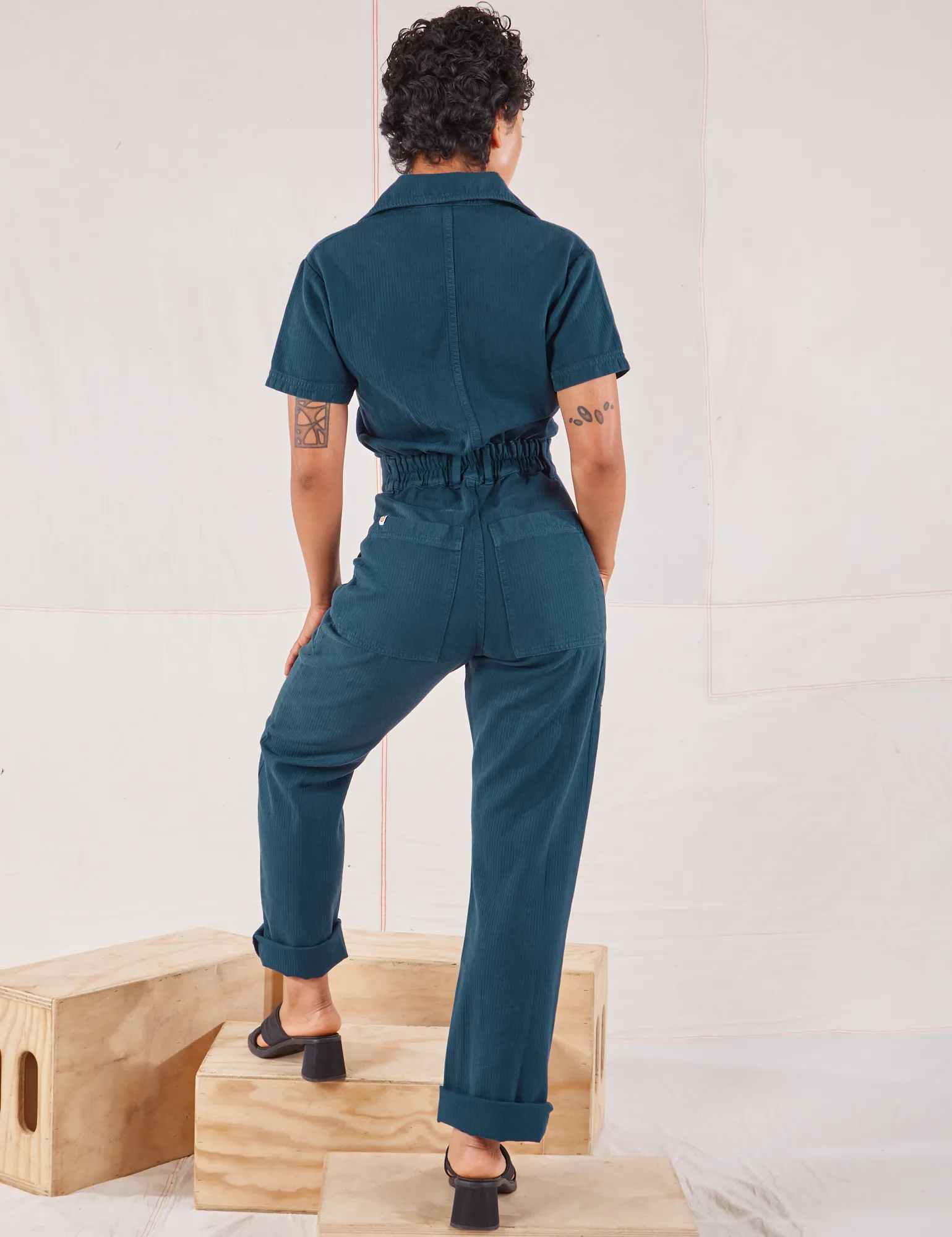 Heritage Short Sleeve Jumpsuit - Lagoon