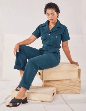 Heritage Short Sleeve Jumpsuit - Lagoon