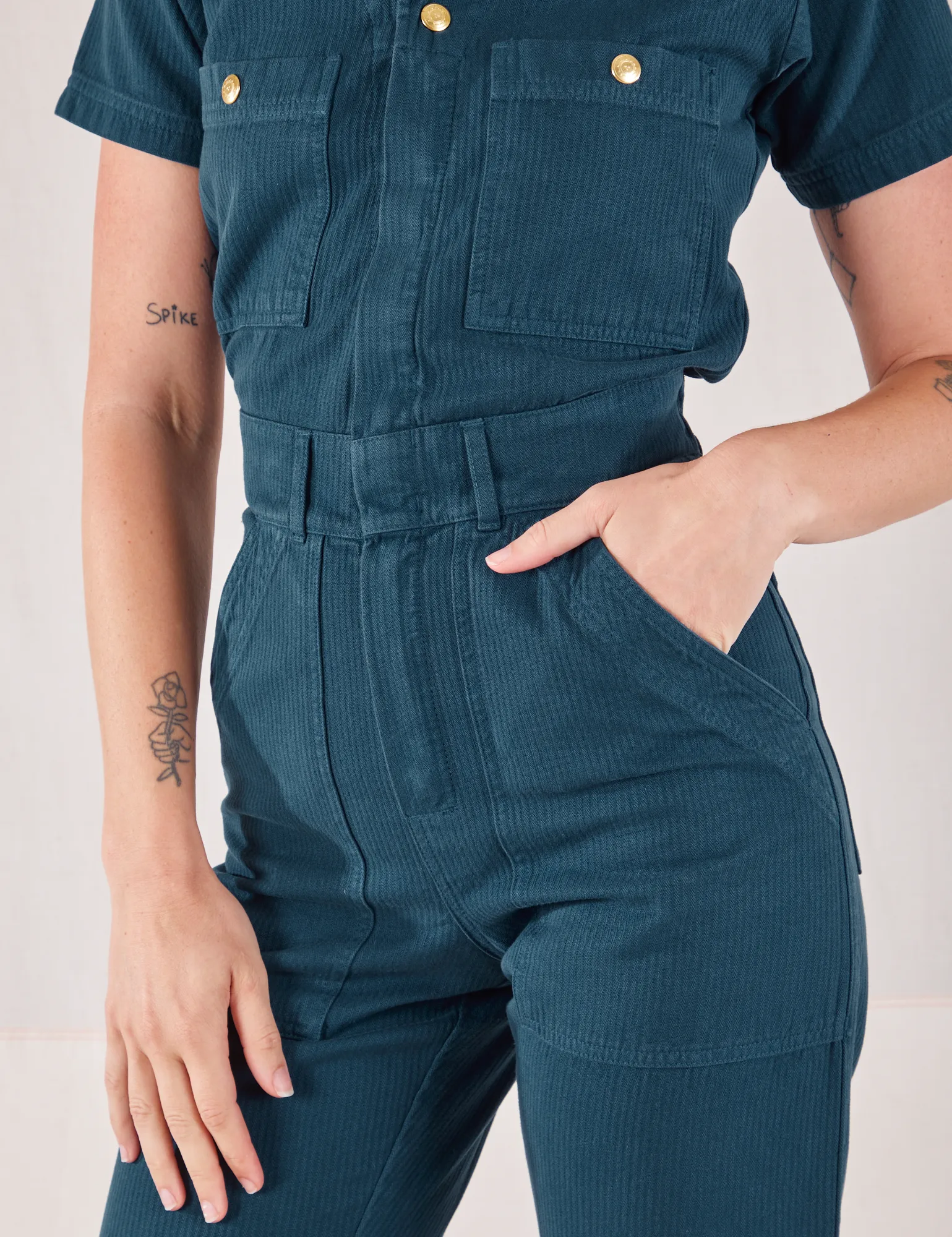 Heritage Short Sleeve Jumpsuit - Lagoon