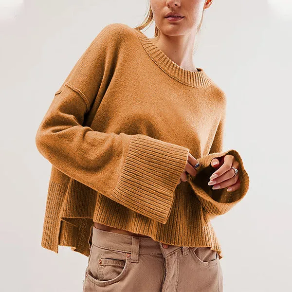 Ivyshape | Bell Sleeve Knit Sweater