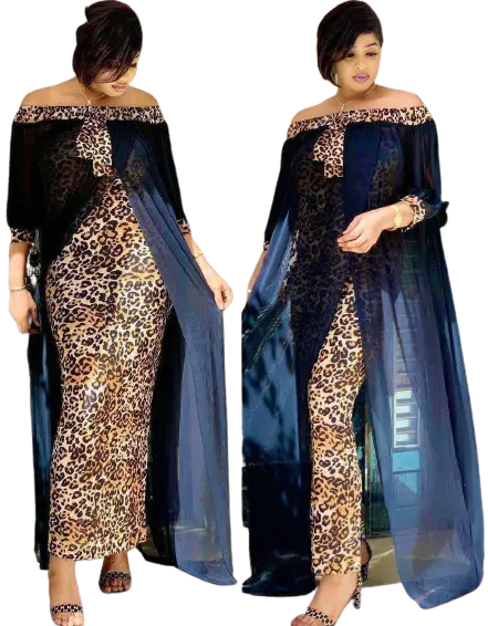 Josy 2 in 1 Leopard Maxi Print Dress