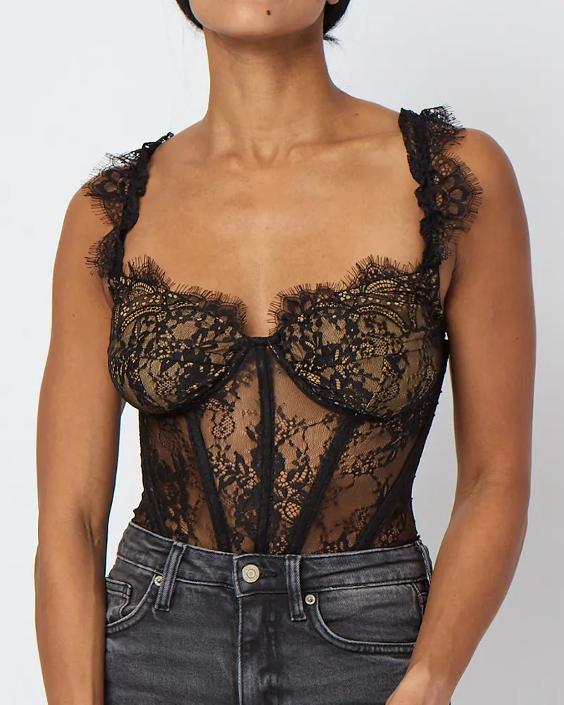 Lace Corset Bodysuit