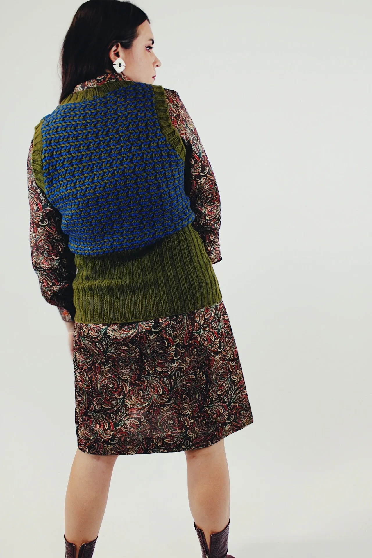 Long Knitted Sweater Vest