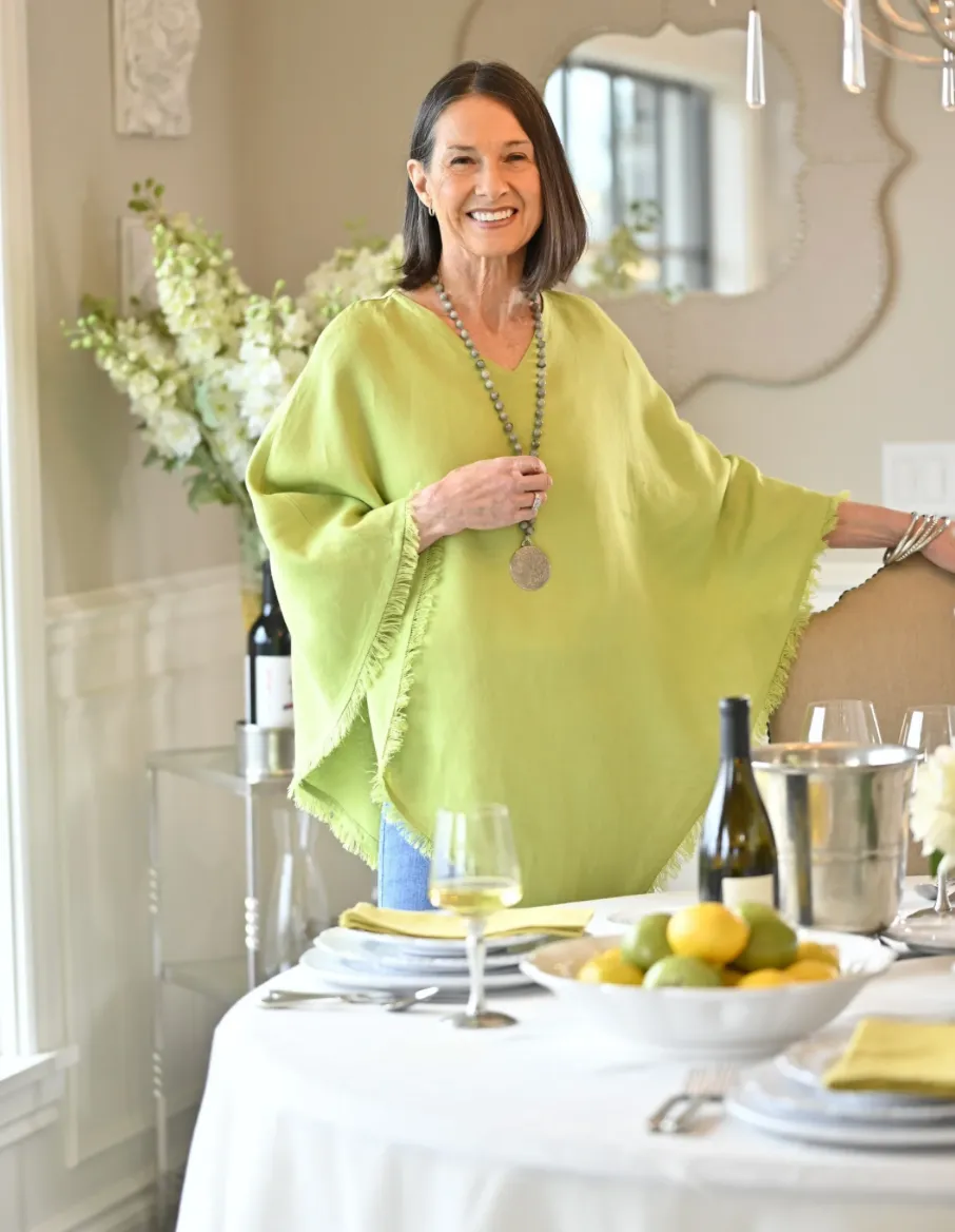 Luxury Rory Linen Poncho