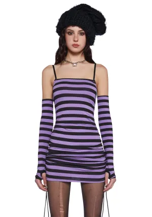 Make Demands Mini Dress Set - Purple