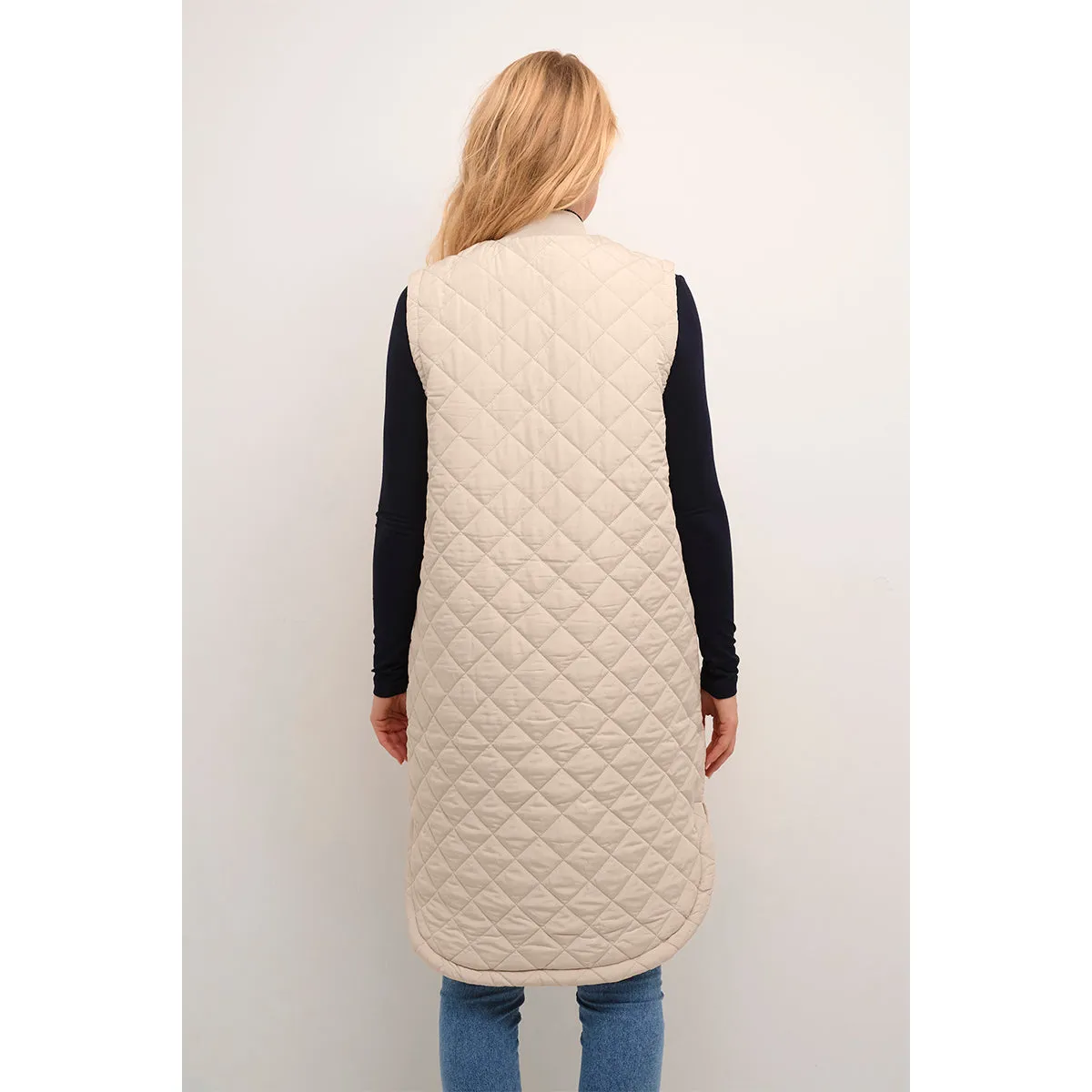 Maria quilted waistcoat long