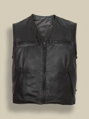 Matte Black Vest for Men