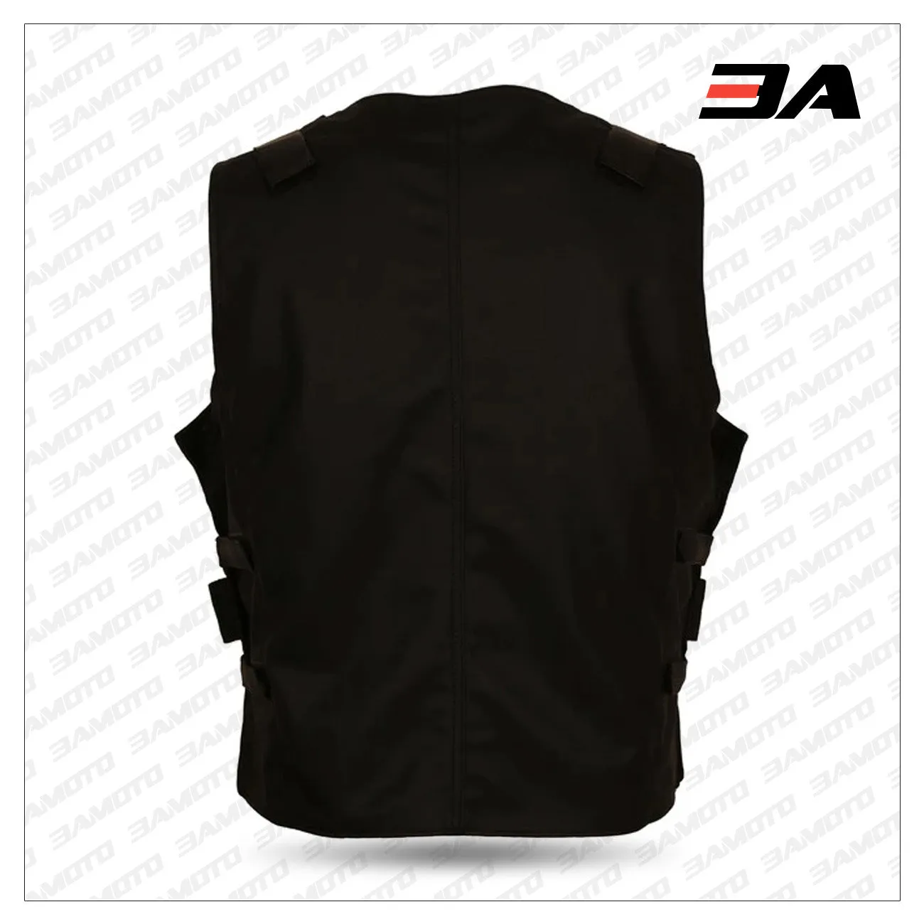 Men's Black Punisher Skull Faux Leather Vest