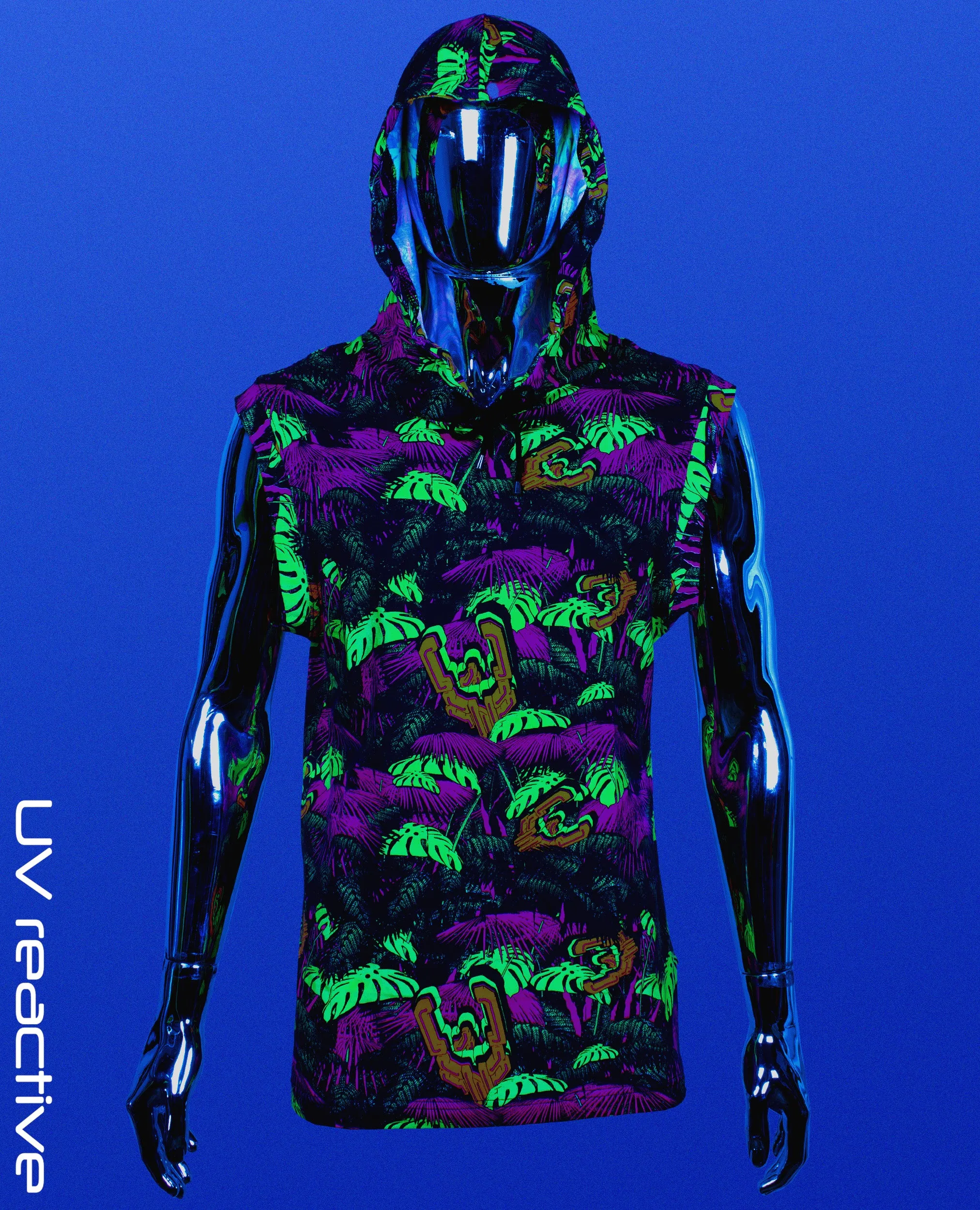 MENS TECH VEST NEON JUNGLE