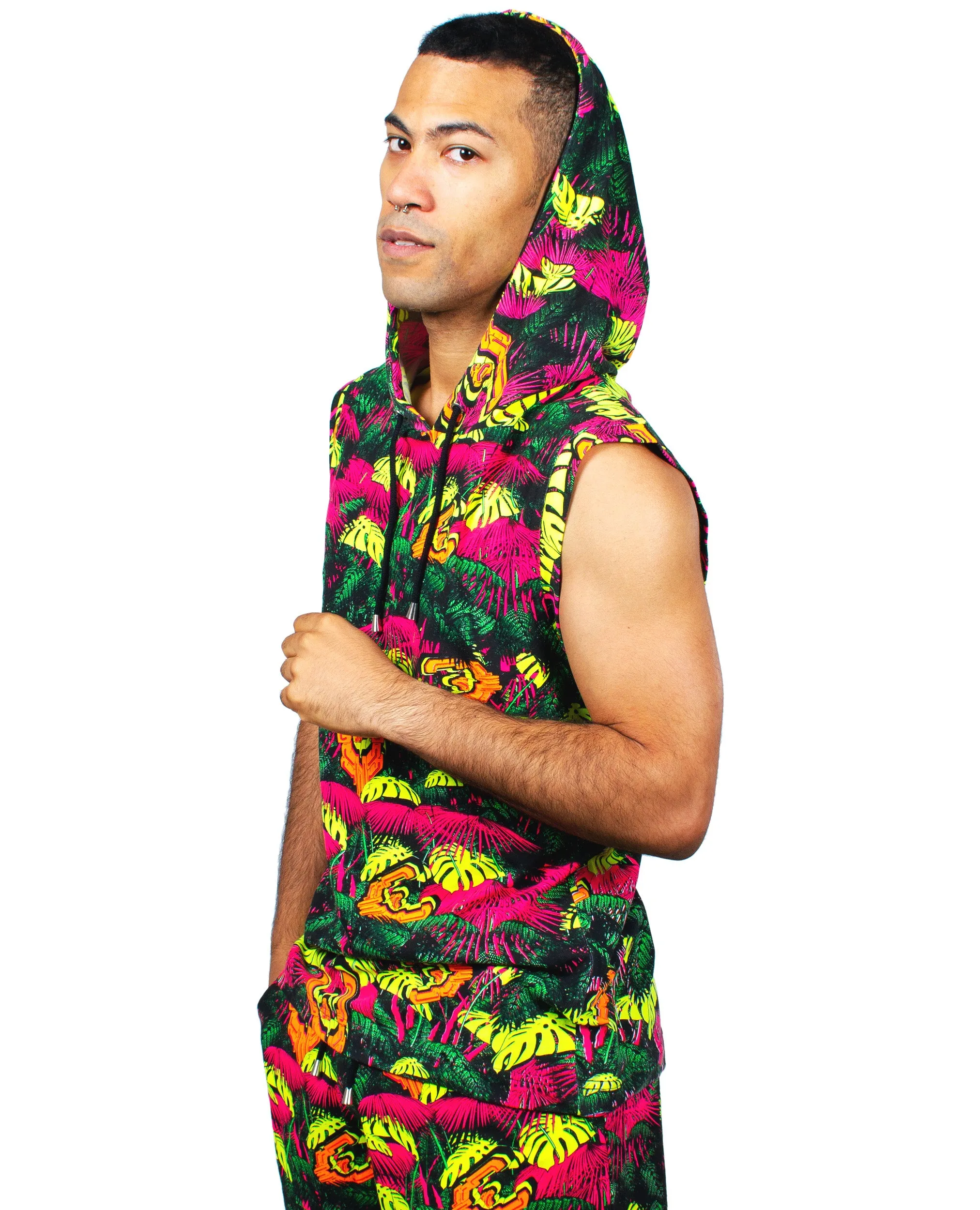 MENS TECH VEST NEON JUNGLE