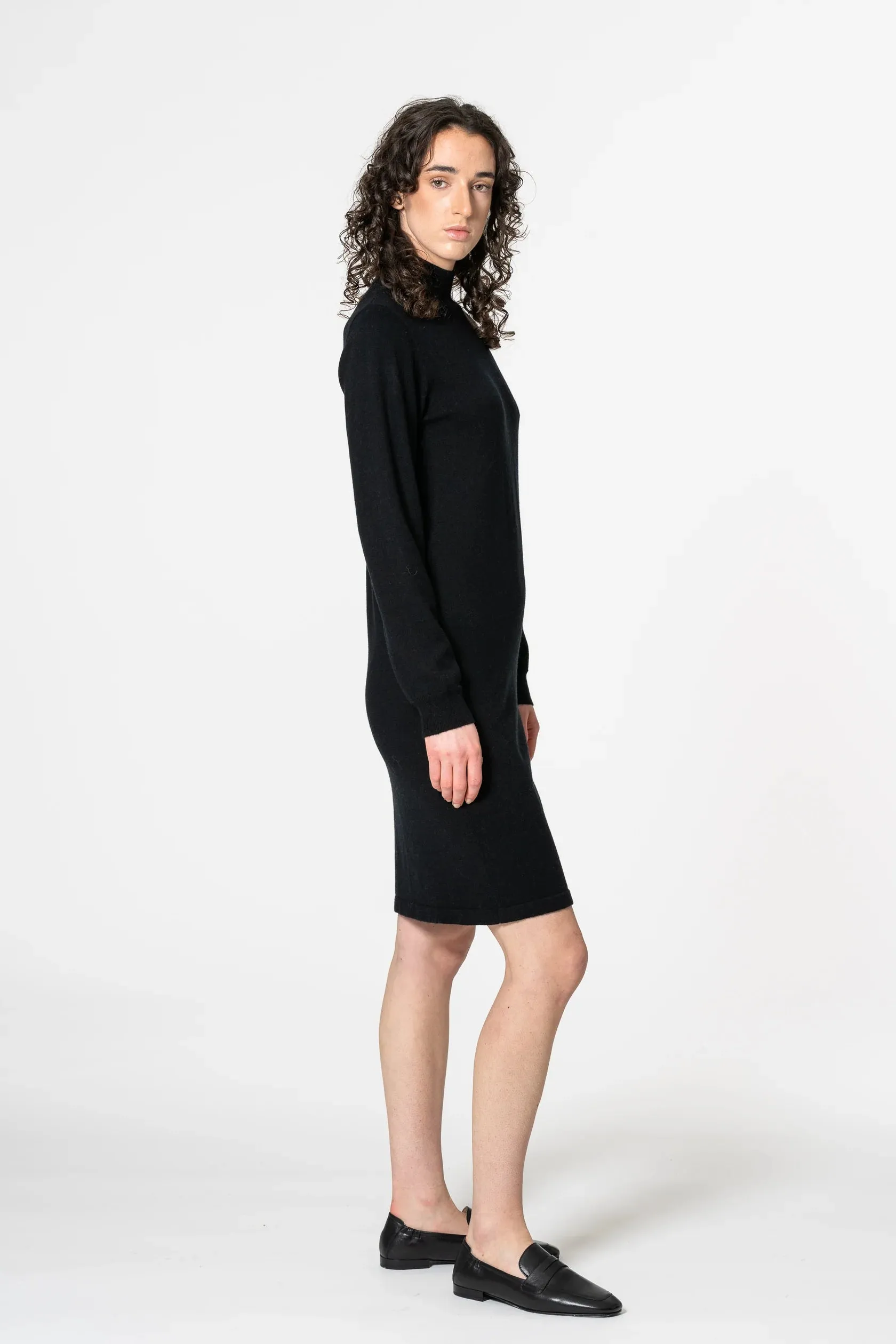 Merino Dress in Black