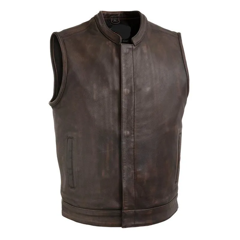 MKL - Booster Men's Leather Motorcycle Vest