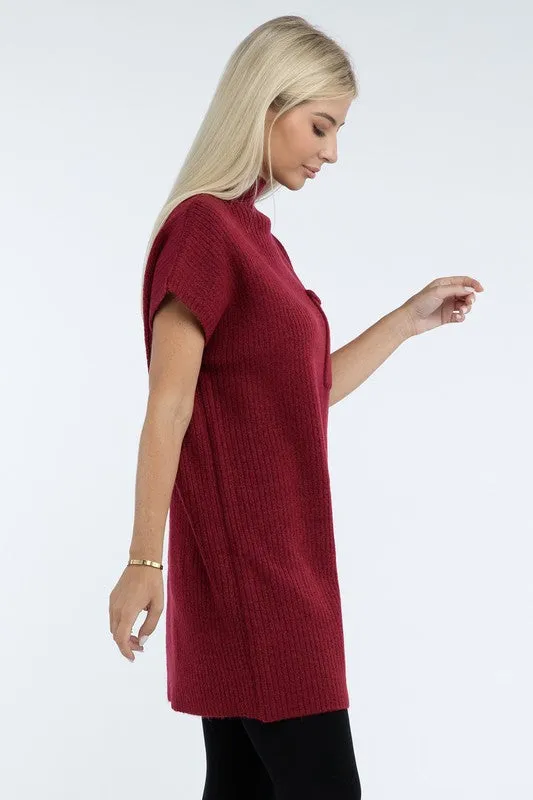 Mock Neck Sweater Dress