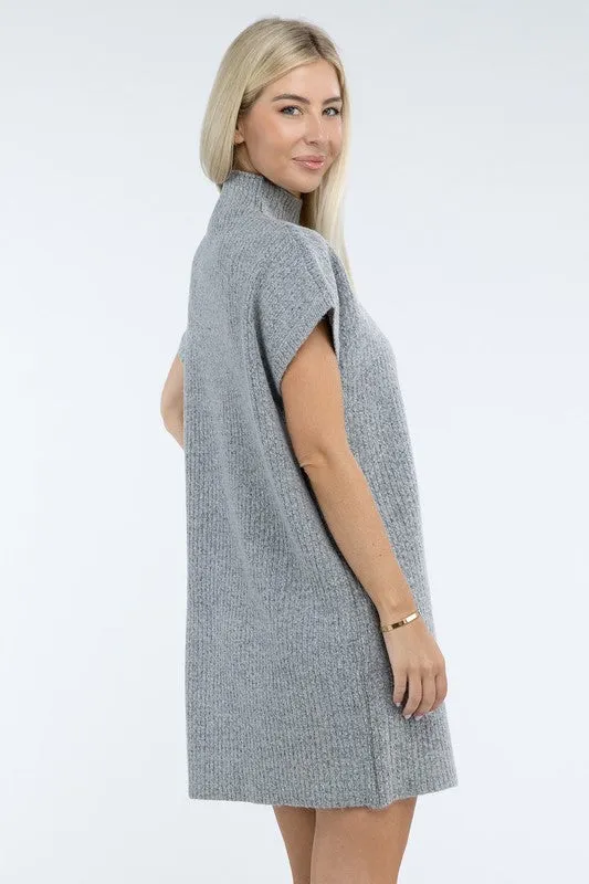 Mock Neck Sweater Dress