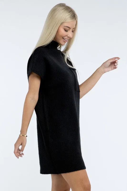 Mock Neck Sweater Dress