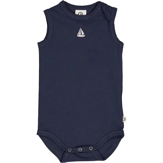 Night Blue Sleeveless Bodysuit