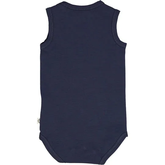 Night Blue Sleeveless Bodysuit