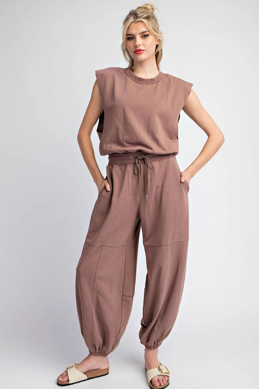 Off Duty Open Back Jumpsuit